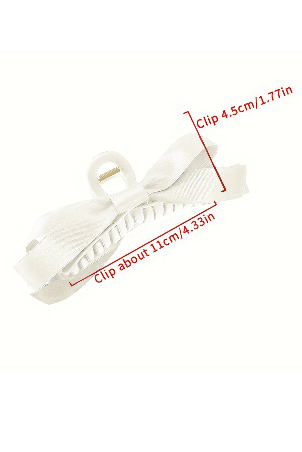 Mist Green Solid Color Ribbon Bow Decor Hair Clip