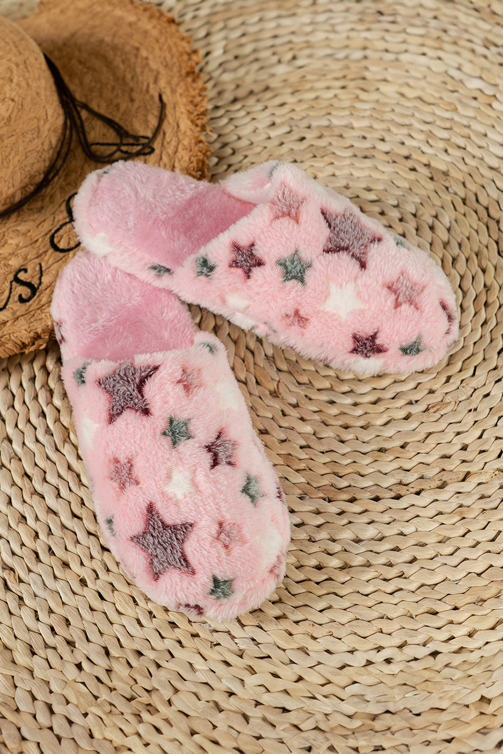 Pink Cute Star Plush Home Slippers• Soft and plush, these Pink Cute Star Plush Home Slippers provide ultimate comfort for lounging at home after a long day.
• Adorable star design adds a fun and whi