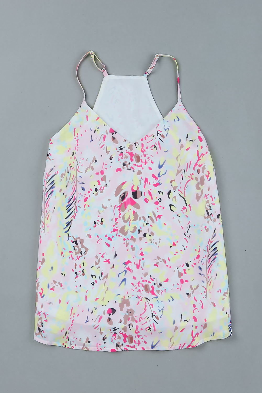 Multicolor Abstract Print Boho Spaghetti Strap Camisole