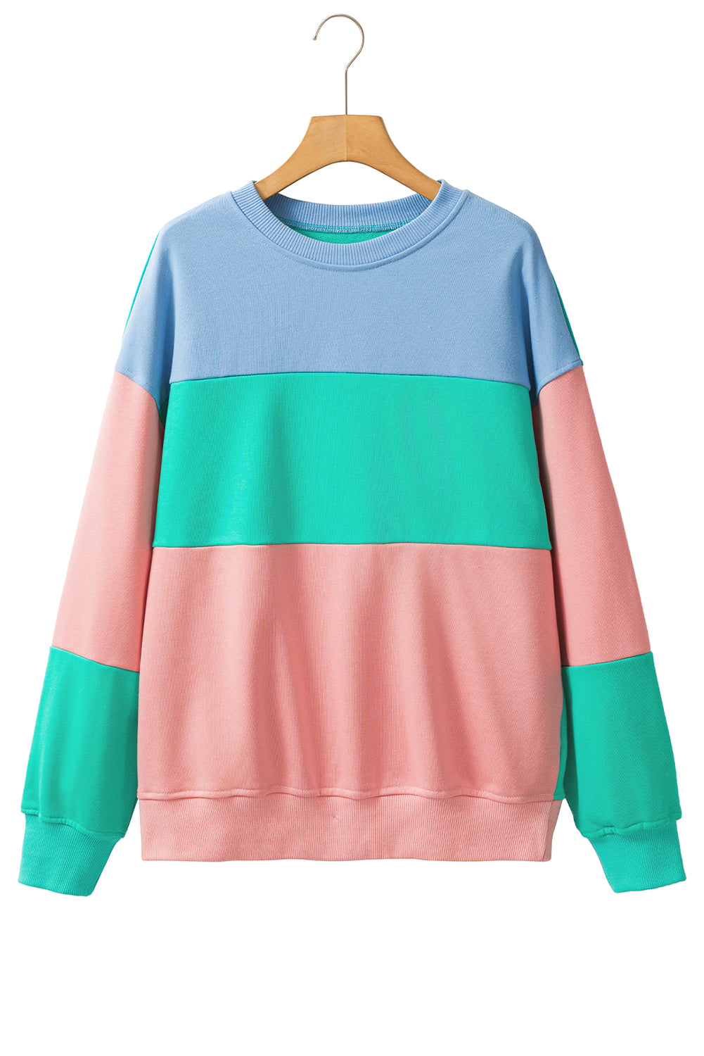 Bright Pink Colorblock Patchwork Drop Shoulder SweatshirtMaterial:70%Polyester+30%Cotton

• Embrace a blend of casual charm and trendy style with our sweatshirt, perfect for a relaxed yet fashionable look. 
• Crafted wit