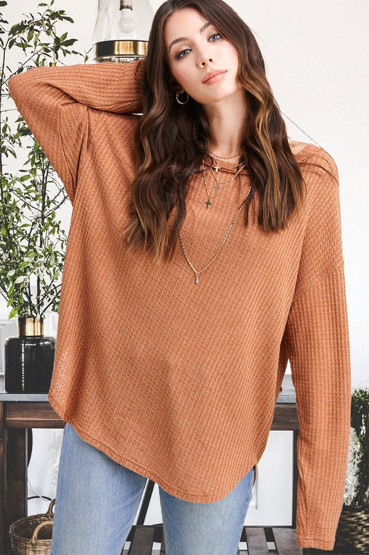 Bree TopYou won't want to miss out on this classic! Our super soft and lightweight waffle material basic top brings you comfort and ease while maintaining its role as an ele