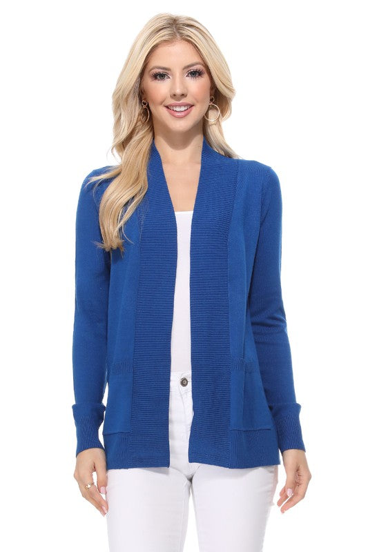 Open Front Shrug Sweater Knit Cardigan- Length: 25.5-27" - Across Shoulder: 13-14.5"- Sleeve Length: 23-23.75"- Women's Open Front Pockets Long Sleeve Sweater Cardigan- Ladies :75% Viscose ,25%Polyester-